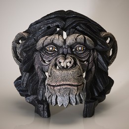 chimpanzee bust edge sculpture