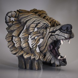 grizzly bear bust edge sculpture