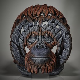 orangutan bust edge sculpture