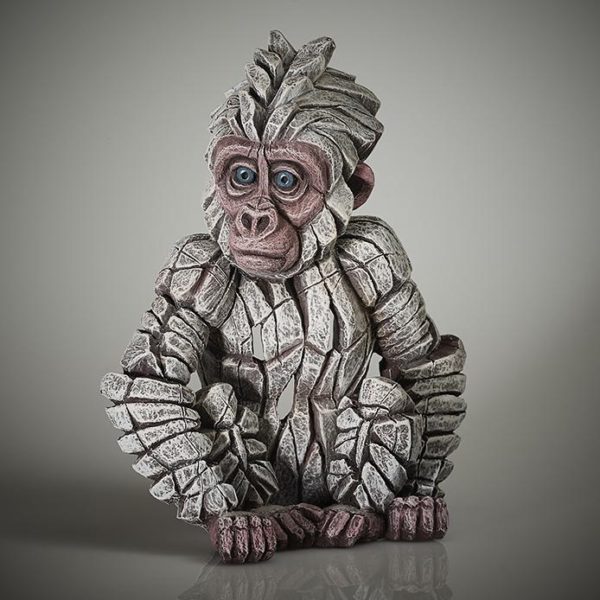 baby gorilla snowflake edge sculpture