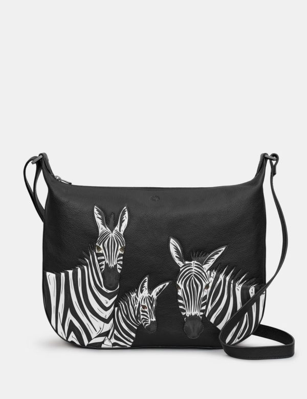 Yoshi - Dazzle of Zebras Leather Hobo Bag
