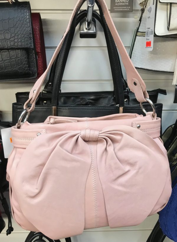 Blush leather Bow Bag