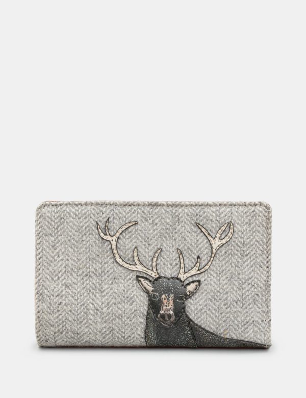 Yoshi - Stag Tweed & Leather Purse