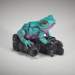 Edge Sculptures - African Frog (Aqua/ Pink)