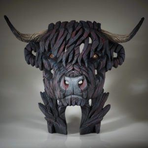 Edge Sculptures - Black Highland Cow Bust