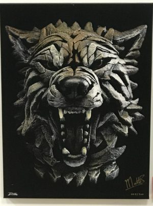 Edge Sculptures - Wolf Canvas