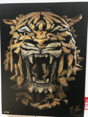 Edge Sculptures - Tiger Canvas